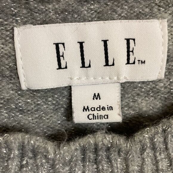 ELLE Gray Argyle Cozy Knit Sweater - Picture 7 of 8